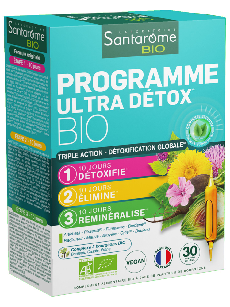 Santarome Programme Ultra Détox Bio (30 Ampoules)